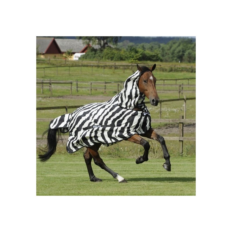 Chemise anti-mouches cheval avec couvre-cou Buzz-off Zebra Bucas