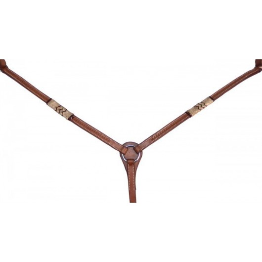 COLLIER DE CHASSE WESTERN ( cuir cru ) H WEST (@BRIW2452)