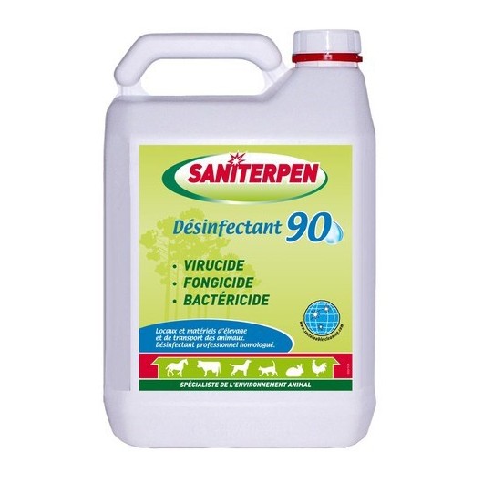 SANITERPEN 90 (virucide , fongicide , bactéricide ) 5 LITRES (à dilue SANITERPEN 90 (virucide , fongicide , bactéricide ) 5 LITRES (à dilue