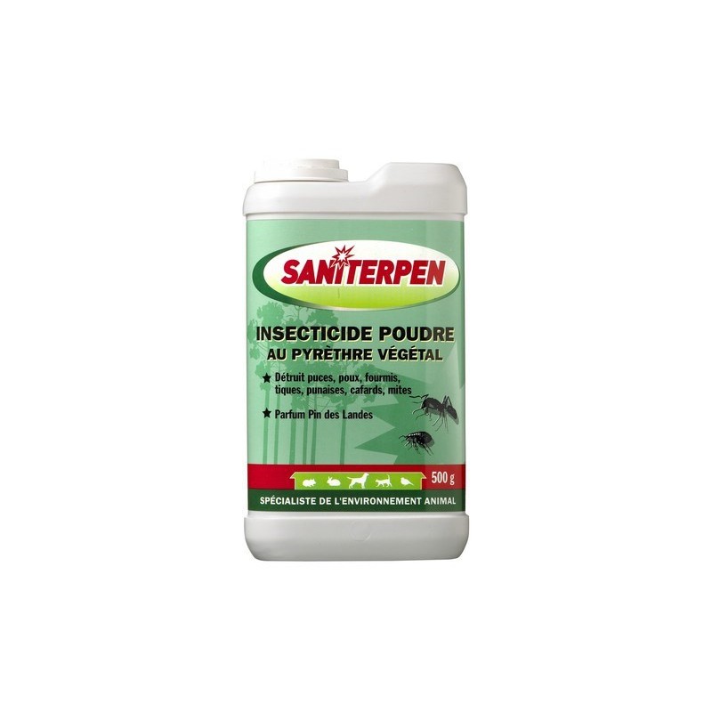SANITERPEN POUDRE INSECTICIDE 500 G (tiques, puces , poux )
