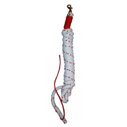 LONGE DE TRAVAIL ETHOLOGIQUE PROFI 6.80 métres blanc/rouge LONGE DE TRAVAIL ETHOLOGIQUE PROFI 6.80 métres blanc/rouge