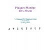 LETTRES DE MANEGE  (x8)  SUR PLASTIQUE DUR 20 X 30 cm