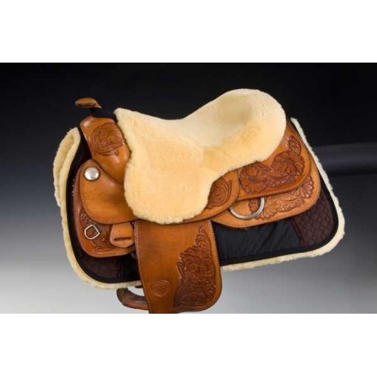 Dessus de selle western mouton véritable Christ Dessus de selle western mouton véritable Christ
