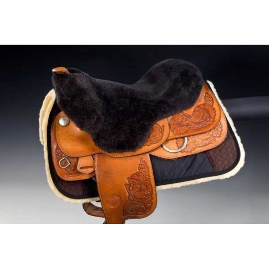 Dessus de selle western mouton véritable Christ Dessus de selle western mouton véritable Christ