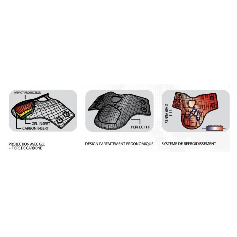 Pony Fetlock Gu/être de Protection du Cheval Mixte Adulte Noir Zandon/à Carbon Air Sensitive