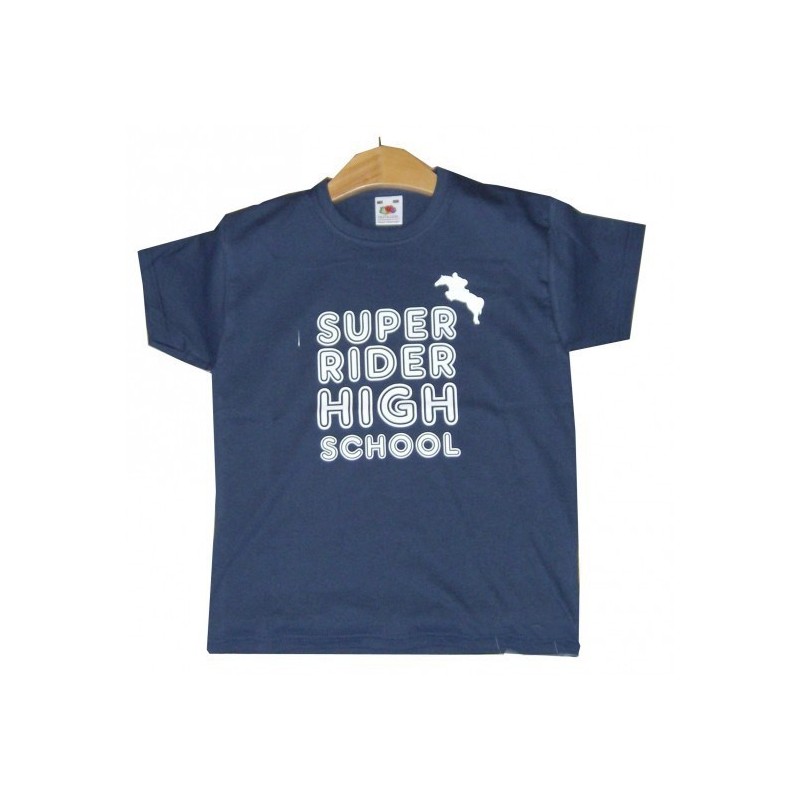 T-SHIRT DROIT ENFANT "HIGHT SCHOOL " 100% coton BRIMAN