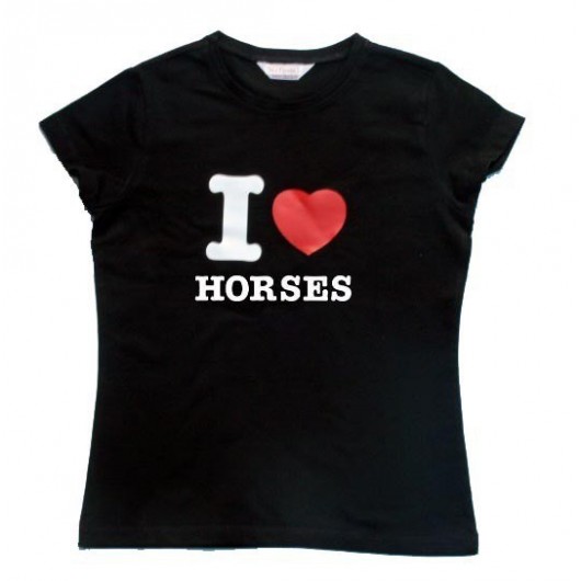 T-SHIRT CINTRE ENFANT "I LOVE HORSES " coton/elastane BRIMAN T-SHIRT CINTRE ENFANT "I LOVE HORSES " coton/elastane BRIMAN