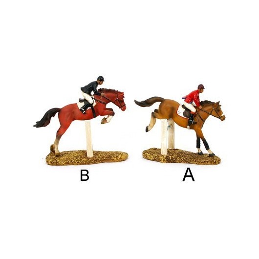 STATUE CHEVAL SAUTANT CSO  (résine 15 X 16 cms)