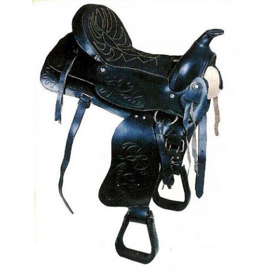 Selle western cuir poney Cavalhorse