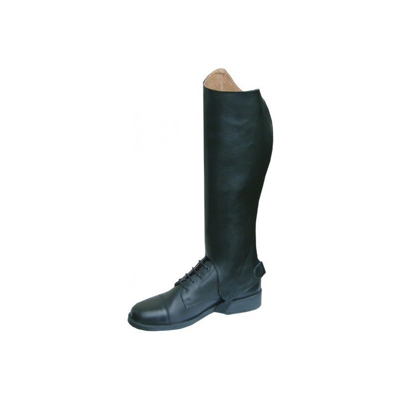 Chaps En Cuir Lisse Noir Hobby Horse - Pour équitation, Occasion En Bon état