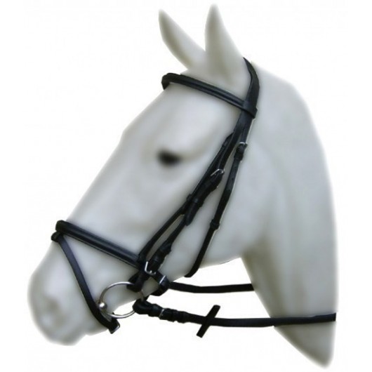 Bridon cuir muserolle combinée Cavalhorse