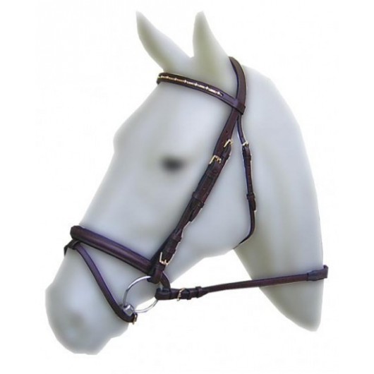 Bridon cuir muserolle combinée Cavalhorse