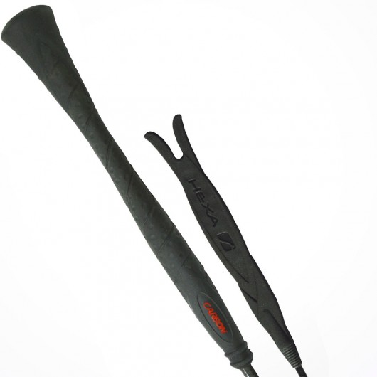 Cravache stick de dressage bout claquette Carbon Hexa