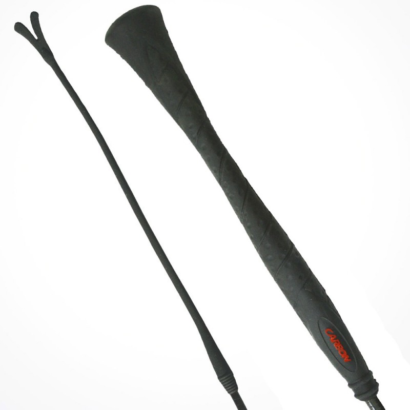 Cravache stick de dressage bout mouche Carbon Hexa