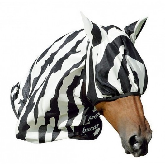 Masque anti-mouches et UV Buzz-off zebra Bucas