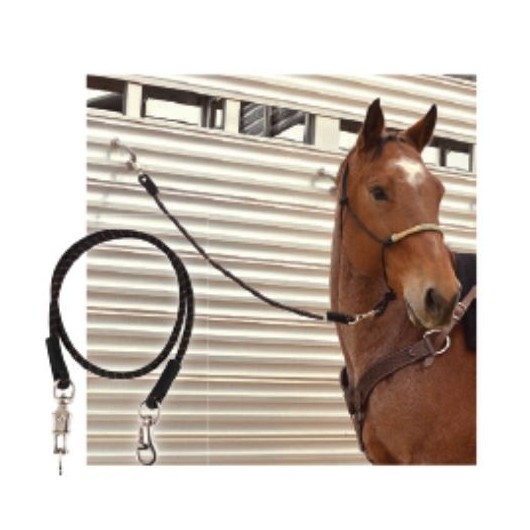 Longe élastique double attache avec mousqueton anti-panique Cashel