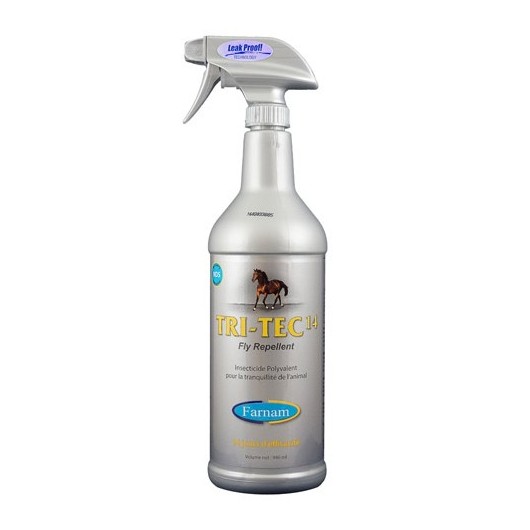 Tritec 14 Anti mouche cheval - Farnam Spray répulsif insecticide 946 ml Tri-Tec 14 Farnam