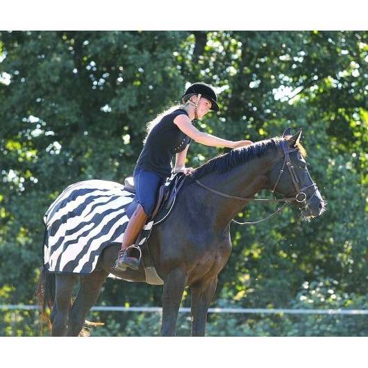 Couvre-reins anti-mouches cheval Buzz-off Zebra Bucas