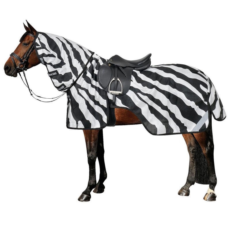 Couvre-reins anti-mouches cheval Buzz-off Zebra Bucas