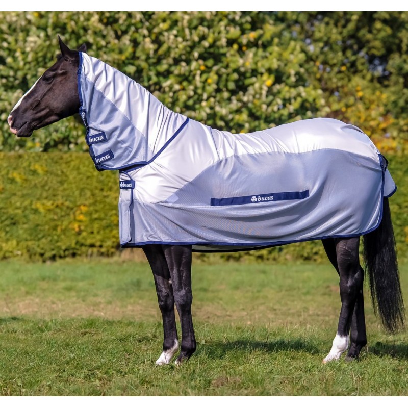 Chemise anti-mouches cheval imperméable avec couvre-cou Buzz-off Rain Bucas