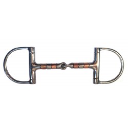 Mors verdun brisé inox à rouleau de cuivre Equestra