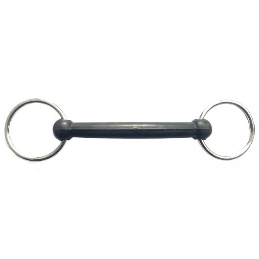 Mors droit deux anneaux caoutchouc rigide Cavalhorse Mors droit deux anneaux caoutchouc rigide Cavalhorse