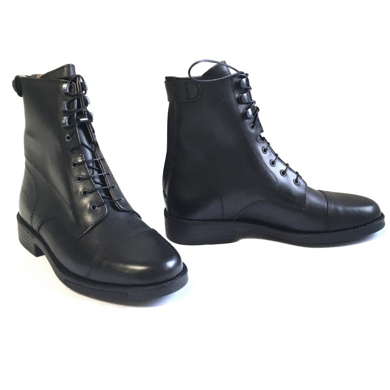 boots equitation cuir lacets