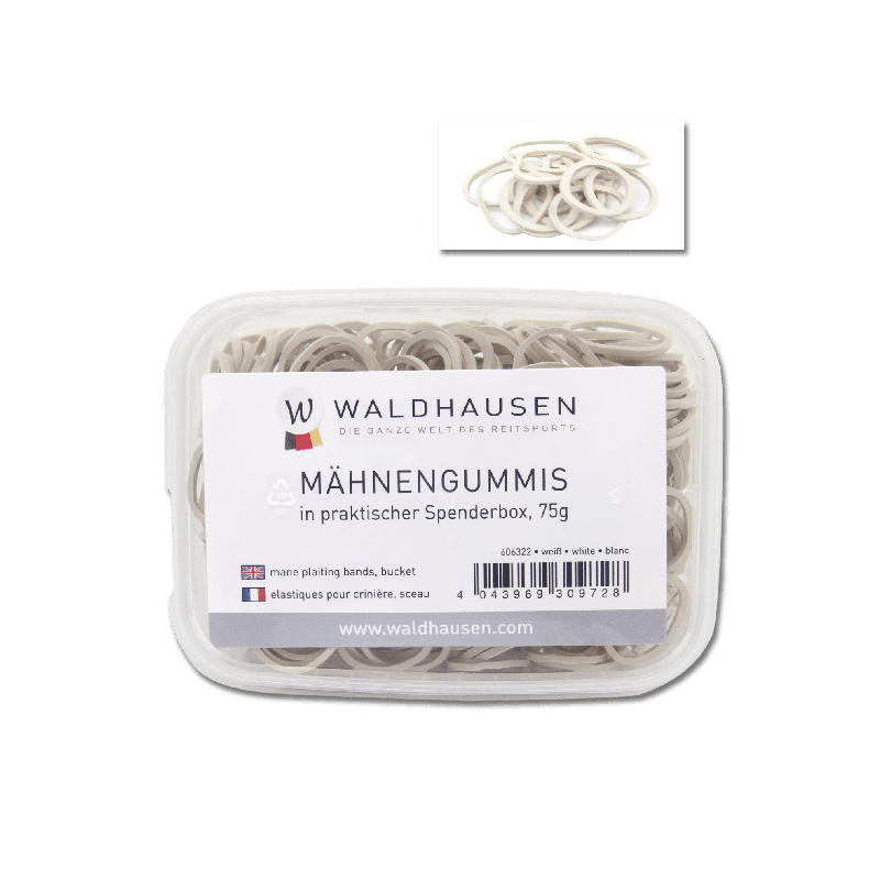 Boite élastiques à natter crinière 75 g Waldhausen