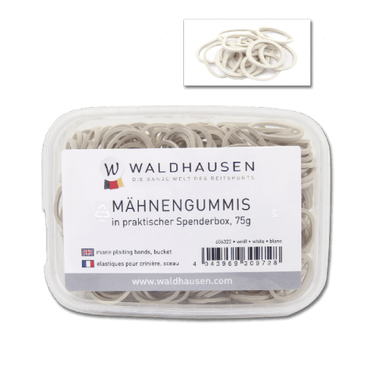 Boite élastiques à natter crinière 75 g Waldhausen