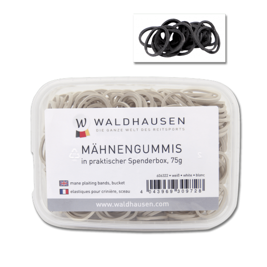 Boite élastiques à natter crinière 75 g Waldhausen