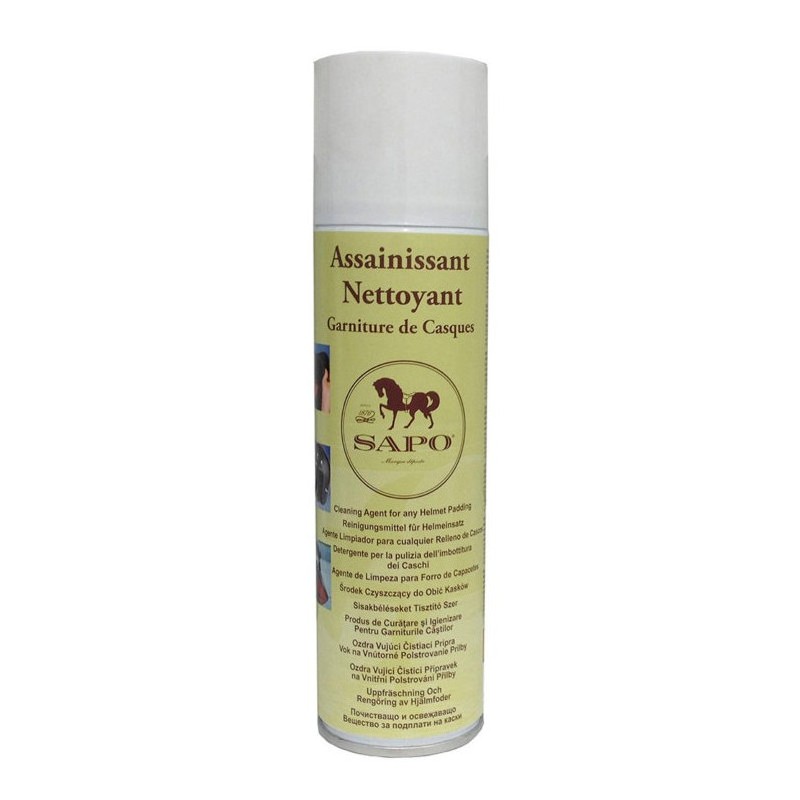 Assainissant nettoyant casques équitation 250 ml Sapo