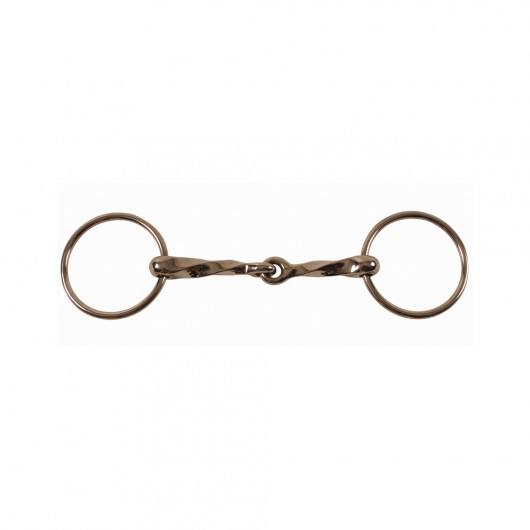 Mors deux anneaux brisé torsadé inox Equestra Mors deux anneaux brisé torsadé inox Equestra
