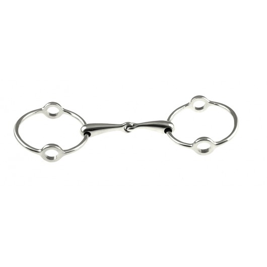 Mors releveur brisé gros anneaux inox Equestra Mors releveur brisé gros anneaux inox Equestra