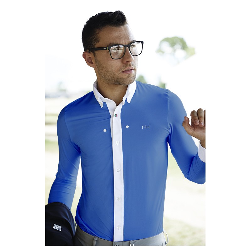 Chemise de concours microfibre manches longues Homme Adriano For Horses