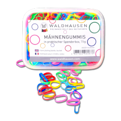 Élastiques à natter crinière larges multicolores 50 g Waldhausen