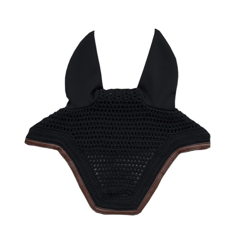 Masque Anti-mouche Pour Cheval WUSJCOF - Maille Respirante, Anti-UV, Avec Cache-oreilles Et Fermeture éclair, Couleur Noire
