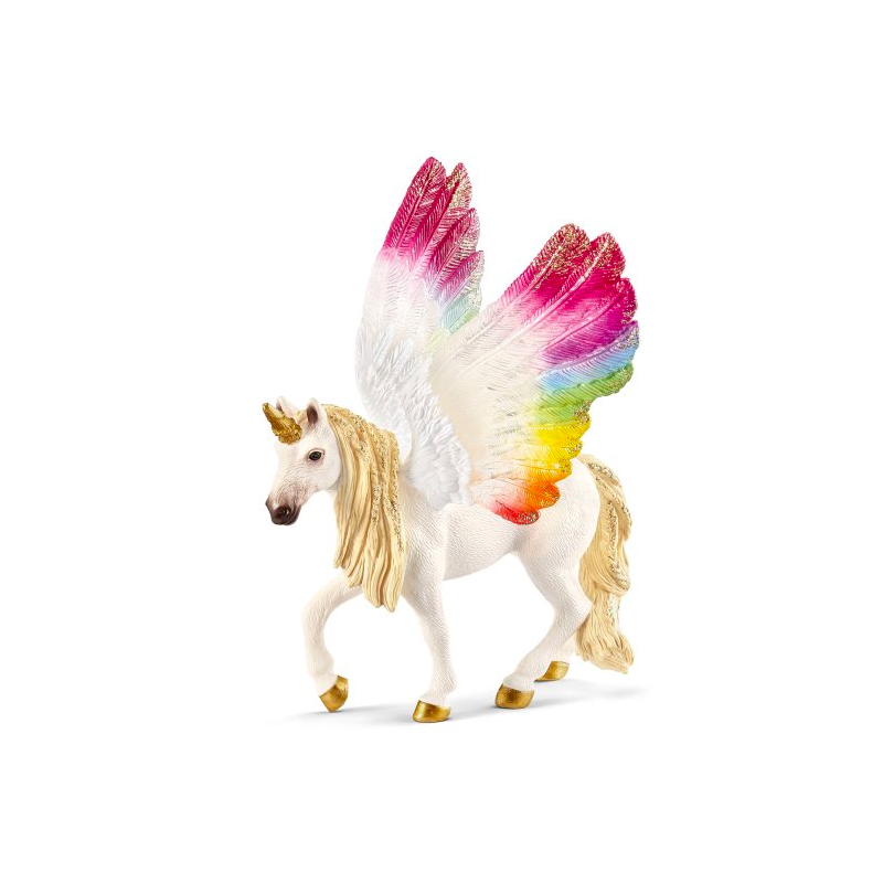 Figurine Licorne ailée Arc-en-ciel