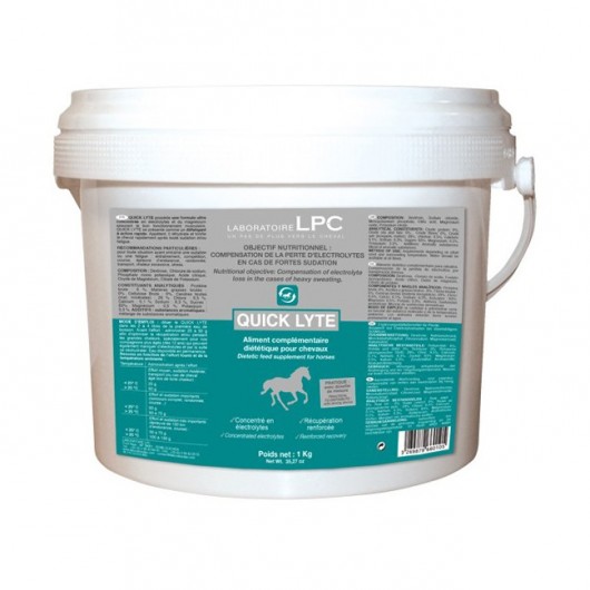 Électrolytes cheval Quick Lite flash seringue Laboratoire LPC
