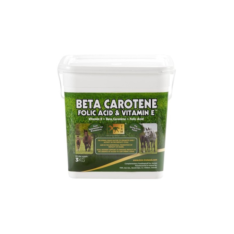 Fécondité juments Béta-carotène, acide folique & vitamine E 3 kg TRM