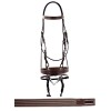 Bridon cuir muserolle combinée large Equestro