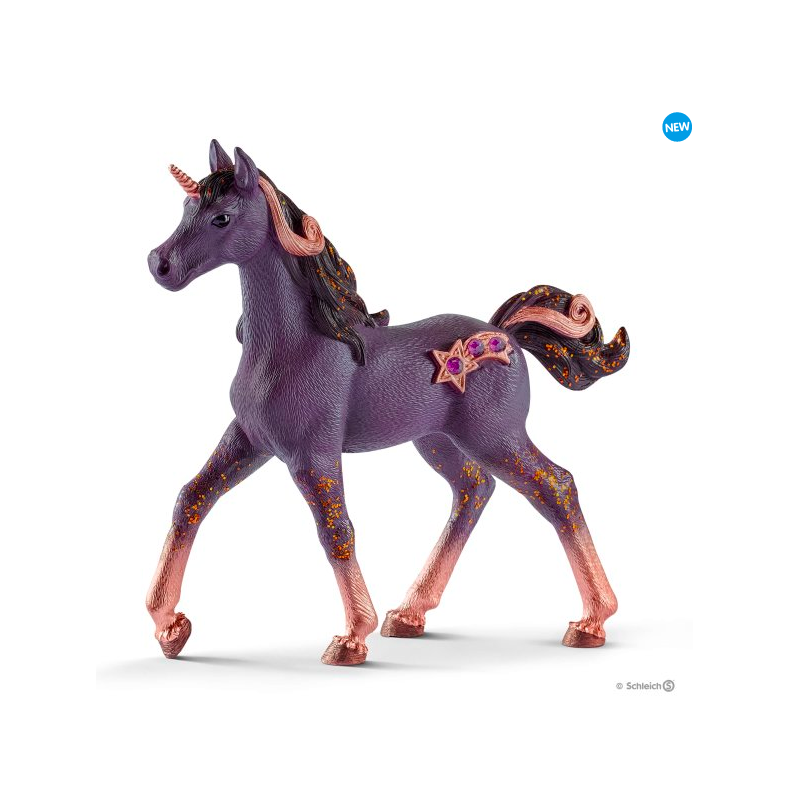 Figurine Poulain Licorne d'Étoile filante