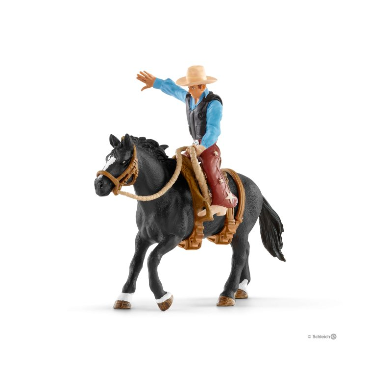 Figurine Cheval, Cavalier et Selle Western