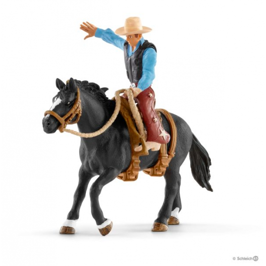 Figurine Cheval, Cavalier et Selle Western Figurine Cheval, Cavalier et Selle Western