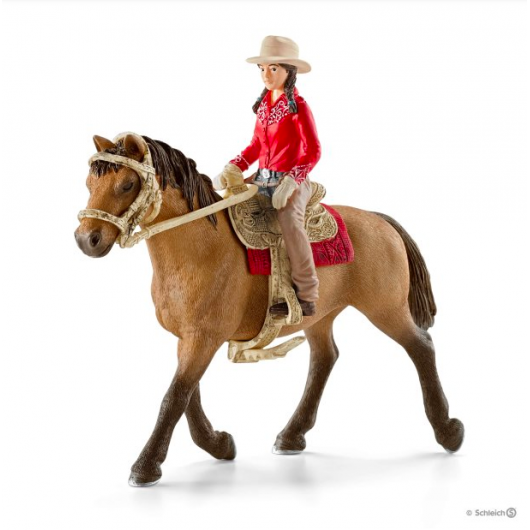 Figurine Cavalière Western Figurine Cavalière Western