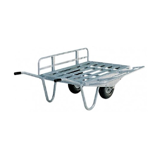 Brouette fourragère deux roues avec côtés rabattables La Gée