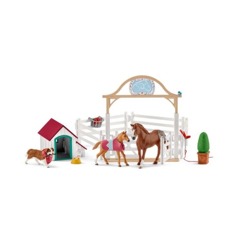 CHEVAUX INVITES D'HANNAH AVEC CHIENNE RUBY SCHLEICH