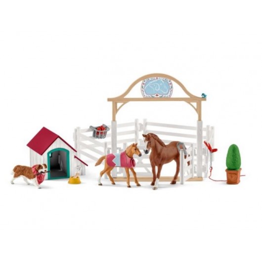 CHEVAUX INVITES D'HANNAH AVEC CHIENNE RUBY SCHLEICH