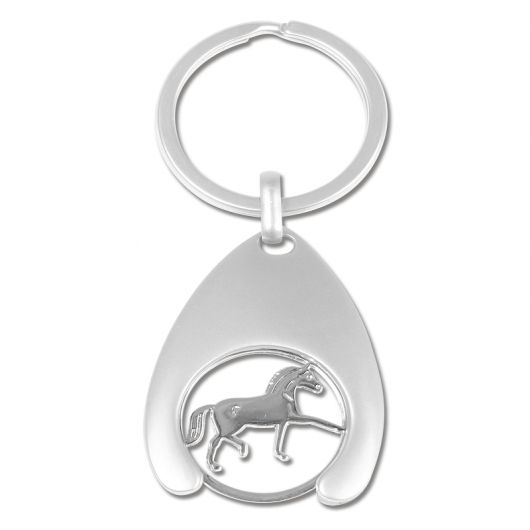 PORTE CLEFS ACIER BROSSE MOTIF CHEVAL WALDHAUSEN PORTE CLEFS ACIER BROSSE MOTIF CHEVAL WALDHAUSEN