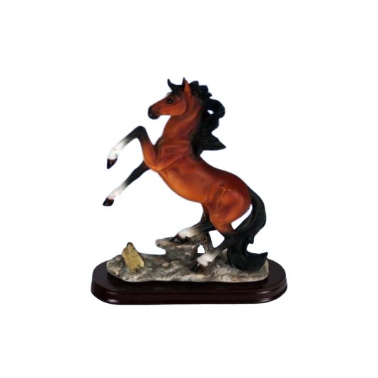 Statue cheval cabré 17cm