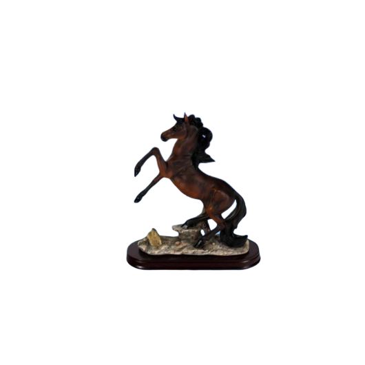 Statue cheval cabré 17cm
